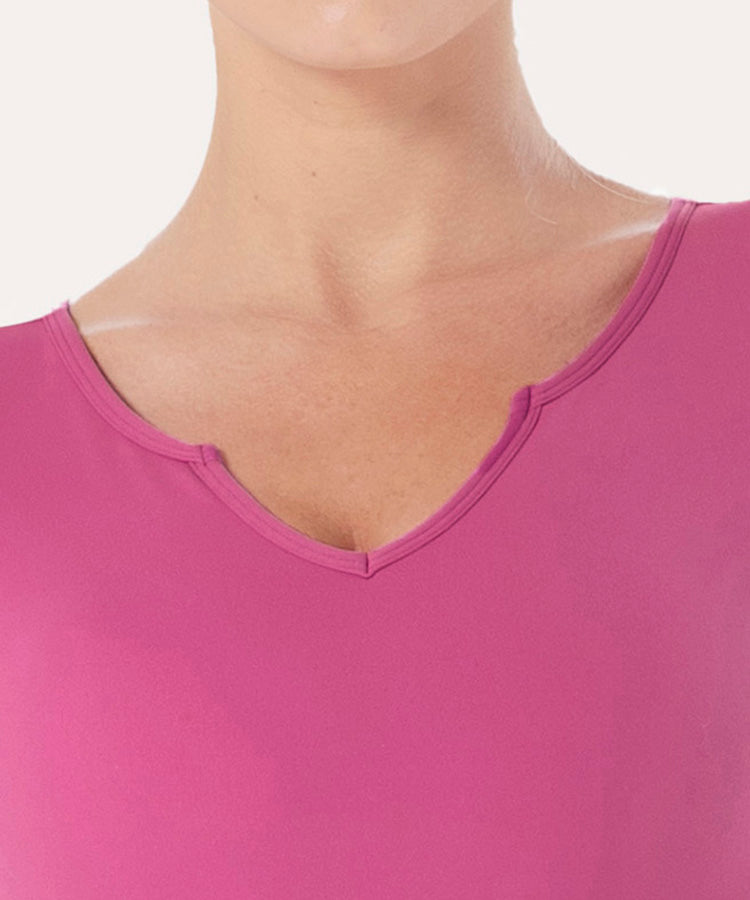 Aura Crop Short Sleeve Sports Bra Lemifit