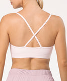 Noods Ribbed Crossover Sports Bra Lemifit