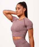 Pacy Seamless Short Sleeve Crop Top & Shorts